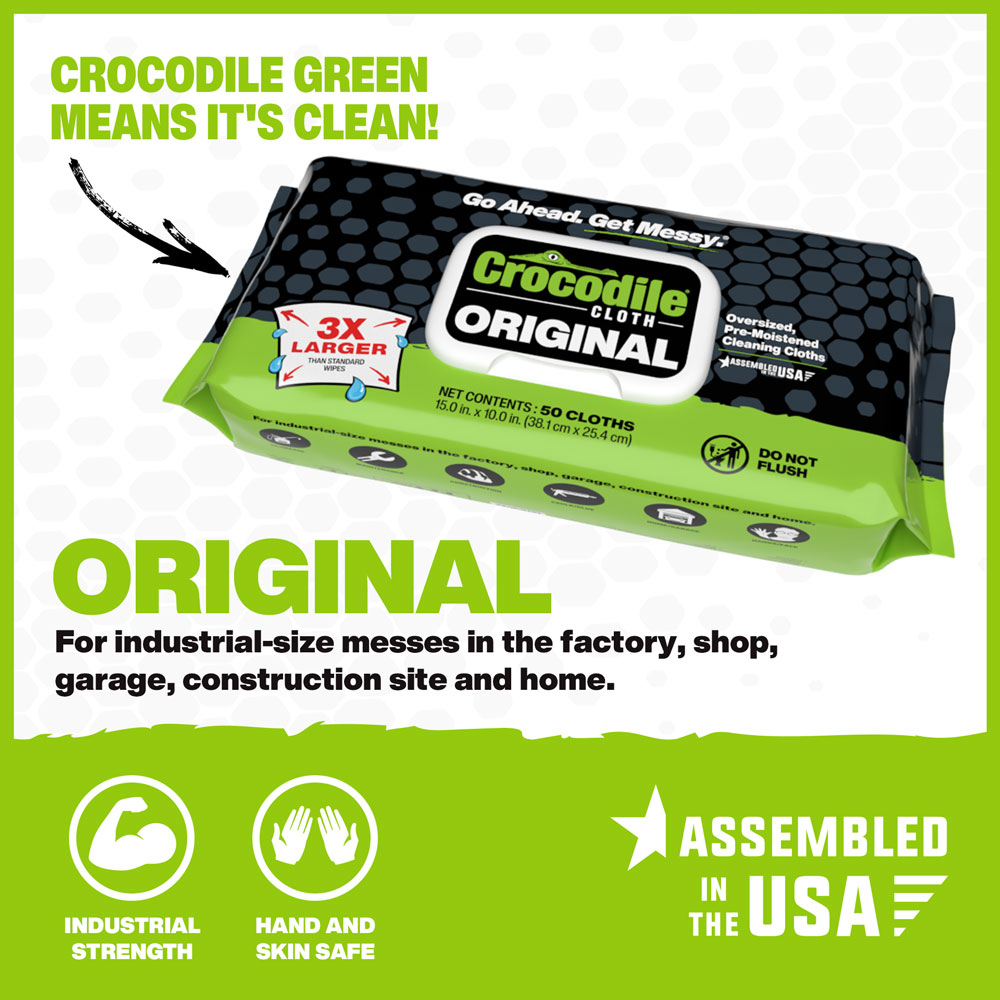 Crocodile Cloth : Crocodile Green Mean It's Clean!