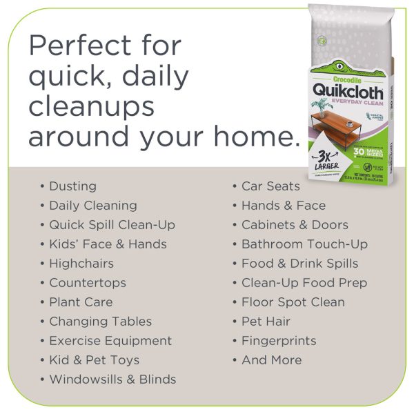 Quikcloth Everyday Clean is perfect for quick daily cleanups around your home.