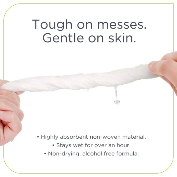 Quikcloth is tough on messes yet gentle on skin.